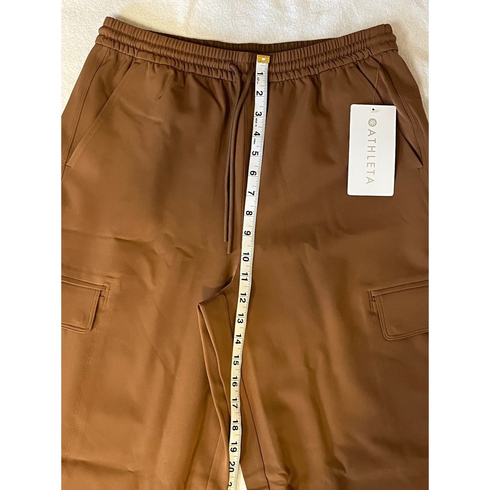 Athleta Promenade Cargo Pant Brown Wide Leg Recycled Quick Dry Small NWT - Picture 8 of 9